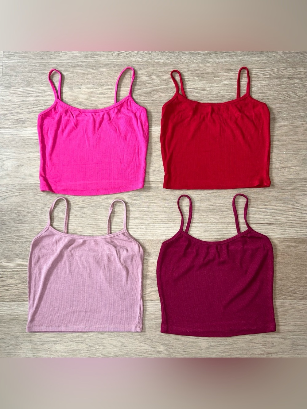 SHEIN 4 Pcs. Crop Top BUNDLE - Multicolor, Size XS
